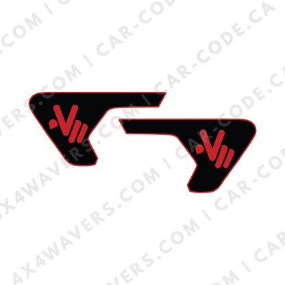CARCODE Fender Insert Decal/Sticker - Wave Style Graphic Kit - For Jeep Wrangler/Gladiator JL/JLU/JT 2018+ - Premium Vinyl