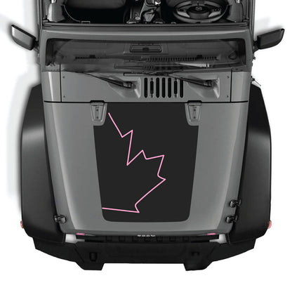 CarCode hood decal for Jeep Wrangler JK/JKU 2007-2018, style #07, black graphic design on vehicle hood