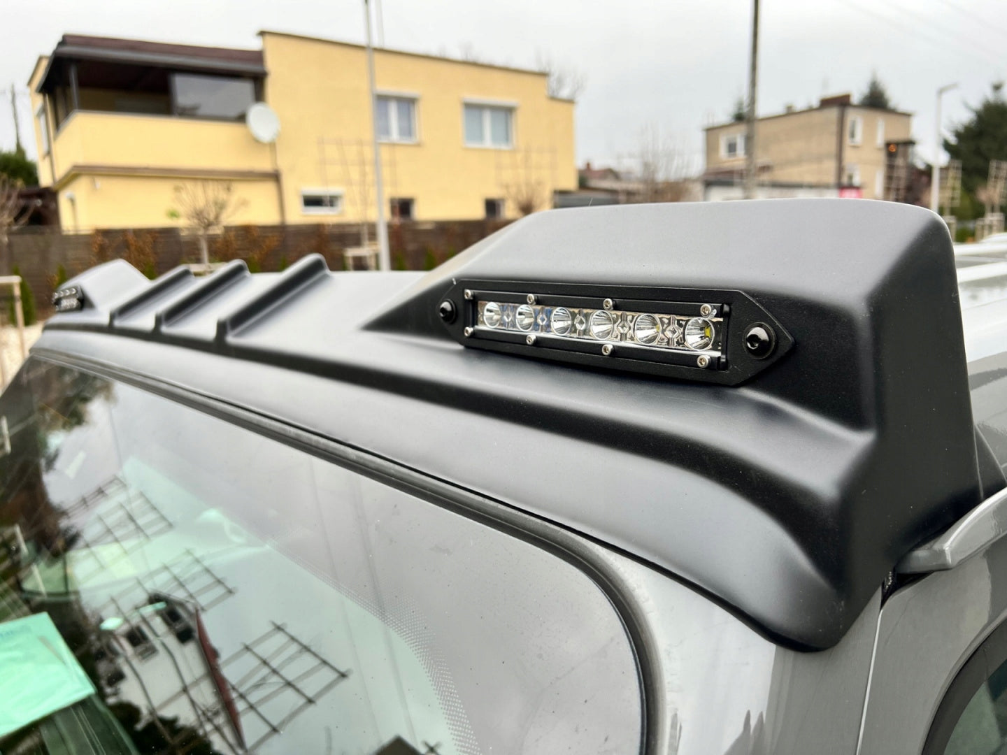 4X4WAVERS Horns Style Front Roof Spoiler with LED Light - Jeep Wrangler JK/JKU 2007-2018 - 4X4 WAVERS