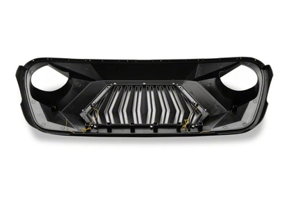 4X4WAVERS Mustache Series II Grille with bright LED - Jeep Wrangler JL/JLU/4XE/Gladiator-JT 2018+