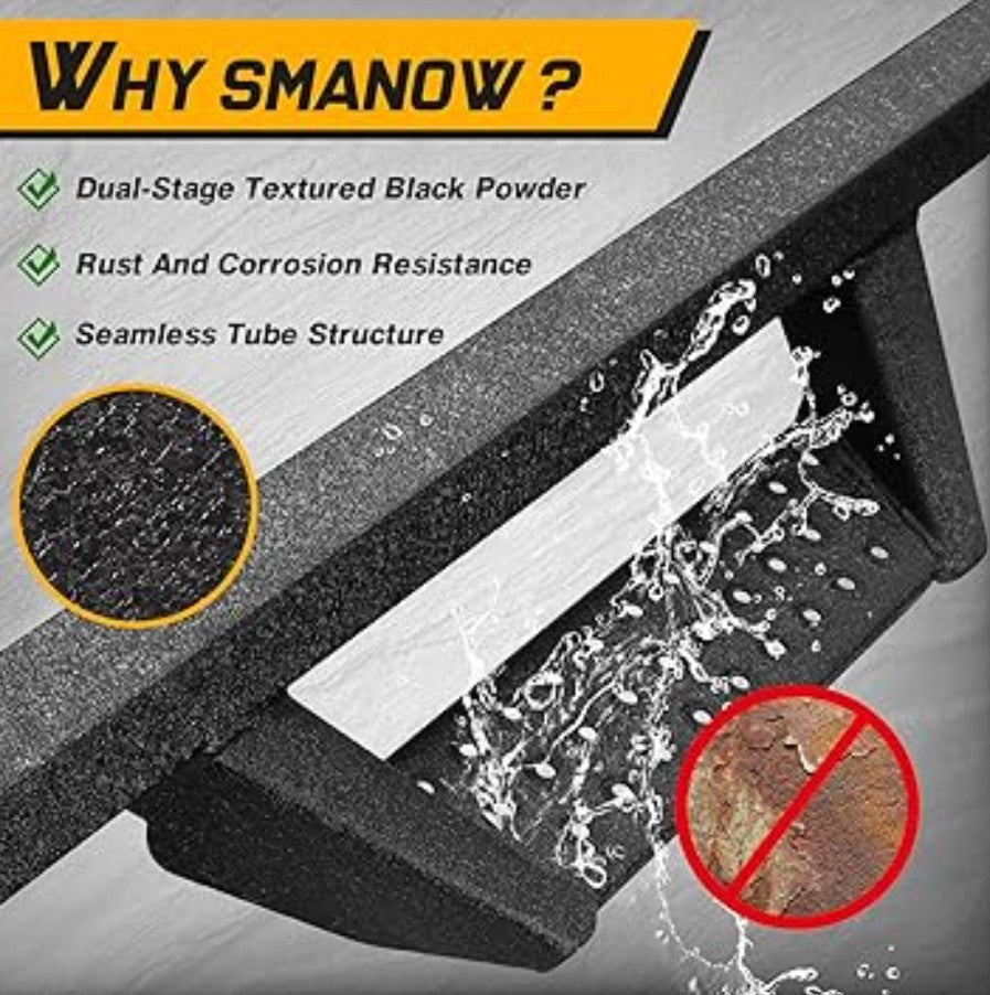 4X4WAVERS Heavy‑Duty Aluminum Anti-Rust Drop‑Down Side Steps - Jeep Wrangler JL (2 Doors Only) 2018+ - 4X4 WAVERS