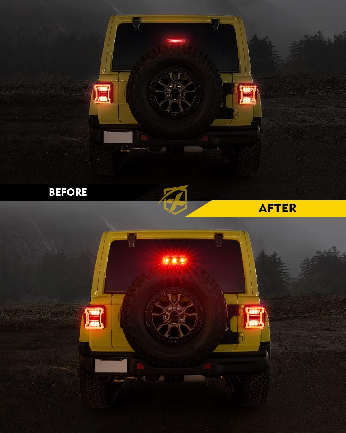4X4WAVERS LED Third Brake Light - Jeep Wrangler JL/JLU/4XE 2018+ - 4X4 WAVERS