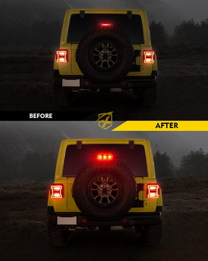 4X4WAVERS LED Third Brake Light - Jeep Wrangler JL/JLU/4XE 2018+ - 4X4 WAVERS