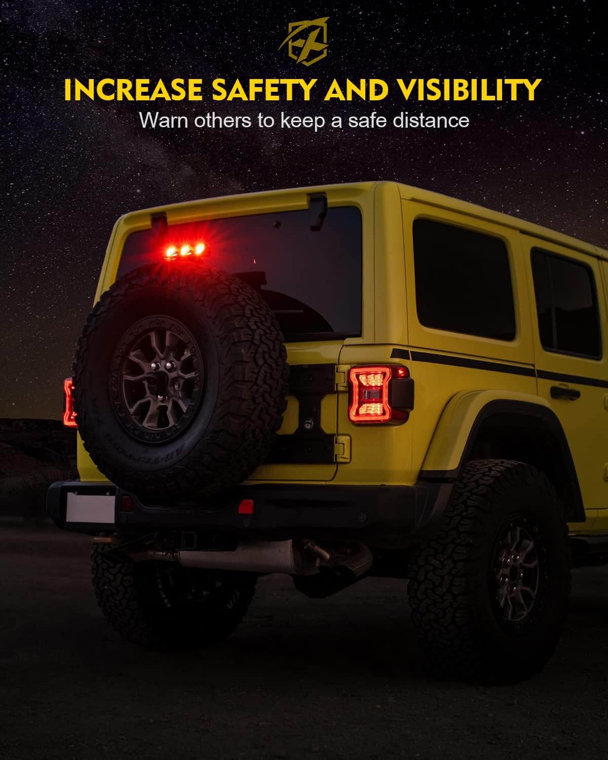 4X4WAVERS LED Third Brake Light - Jeep Wrangler JL/JLU/4XE 2018+ - 4X4 WAVERS