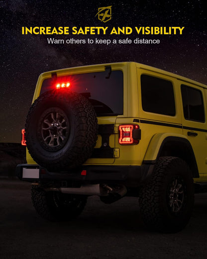 4X4WAVERS LED Third Brake Light - Jeep Wrangler JL/JLU/4XE 2018+ - 4X4 WAVERS