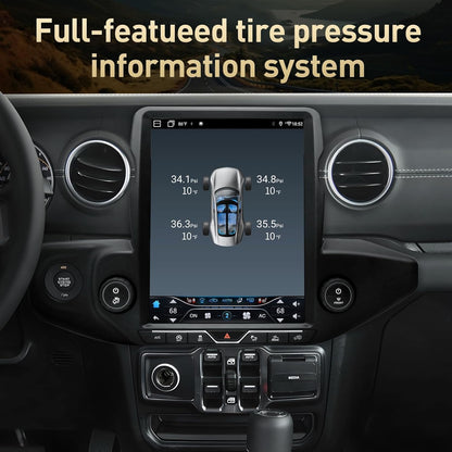 4X4WAVERS 12.1" Touch Vertical Screen with Wireless Carplay + Carlink - Jeep Wrangler JL/JLU/Gladiator-JT 2018-2023