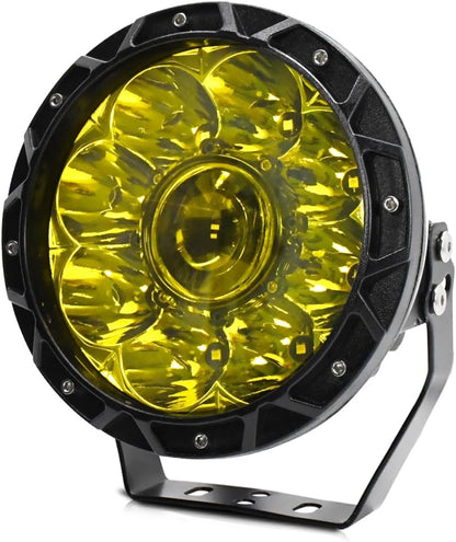 4X4WAVERS 7 Inch 60W Offroad Luxury Driving and Flood Light (Yellow) (Pair) - 4X4 WAVERS
