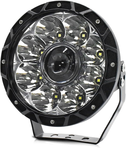 4X4WAVERS 7 Inch 60W Offroad Luxury Driving and Flood Light (White) (Pair) - 4X4 WAVERS