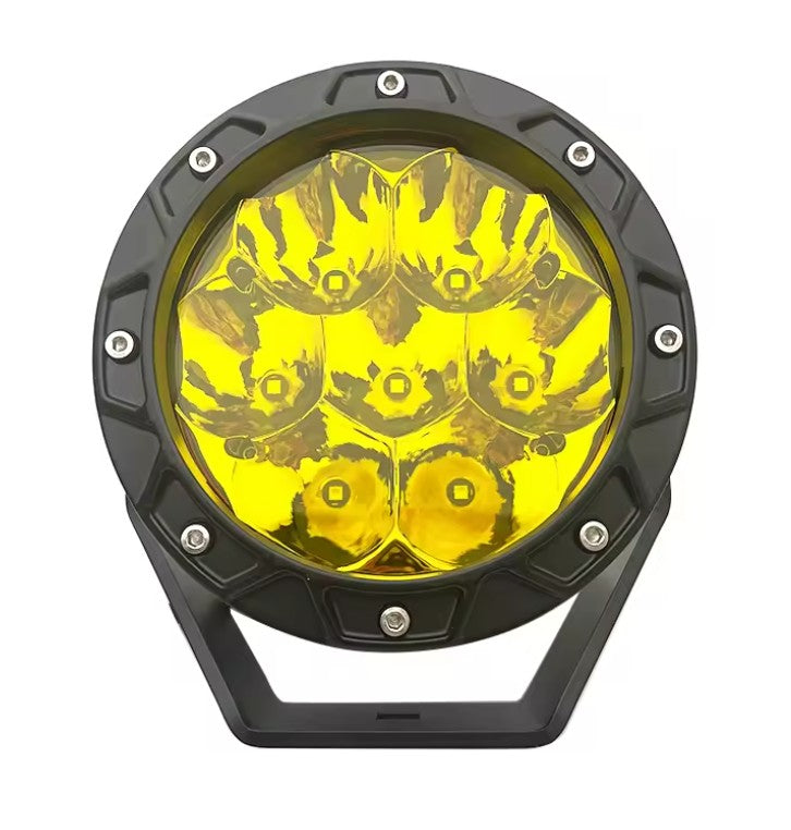 4X4WAVERS 5.5 Inch Round Offroad Lights LED Spot/Work/Driving/Fog Light (Yellow) (Pair)