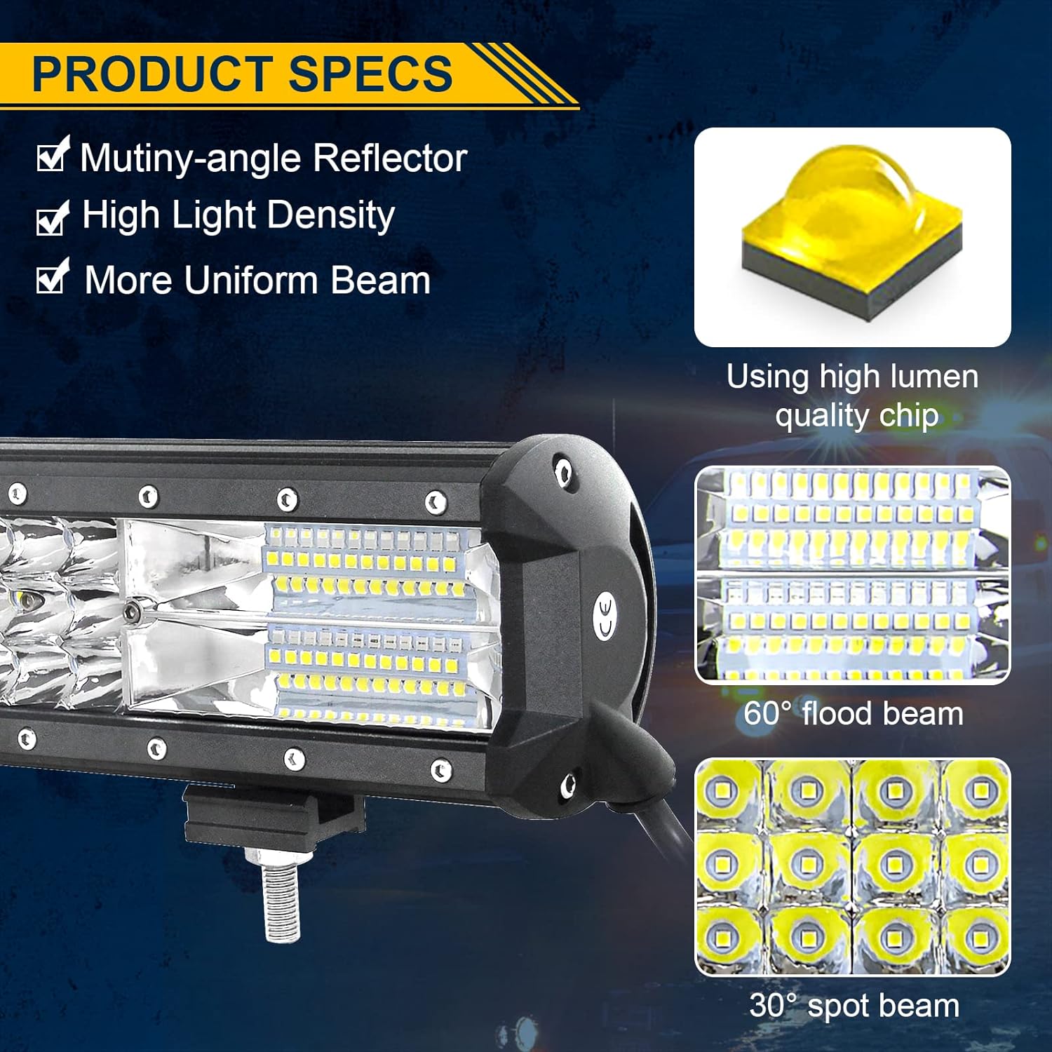 4X4Wavers 20" Slim LED Light Bar/Flood/Spot Combo Beam - 4X4 WAVERS