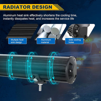 4X4Wavers 52" Light Bar Offroad and Driving Beam - 3030 LED Chip - 4X4 WAVERS