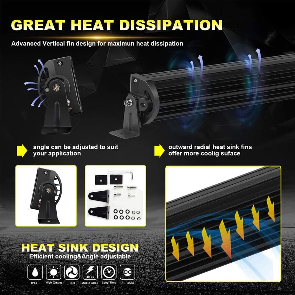 4X4Wavers 50" Light Bar Offroad and Driving Beam - 3030 LED Chip - 4X4 WAVERS