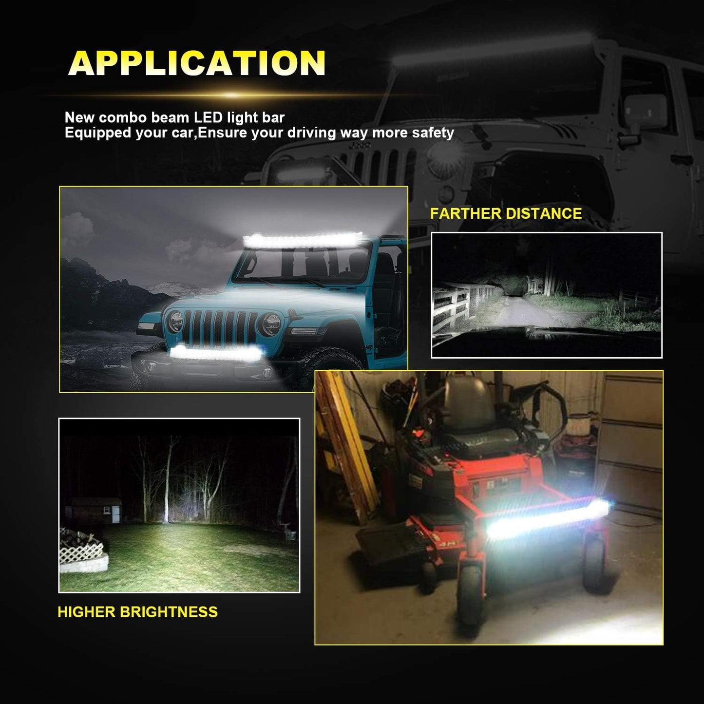 4X4Wavers 52" Light Bar Offroad and Driving Beam - 3030 LED Chip - 4X4 WAVERS