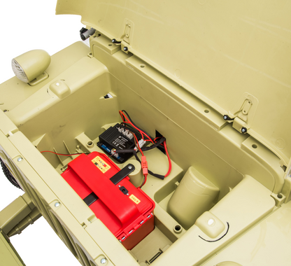 24V Army Jeep Truck 3 Seater DELUXE Kids Ride On Car with Remote Control