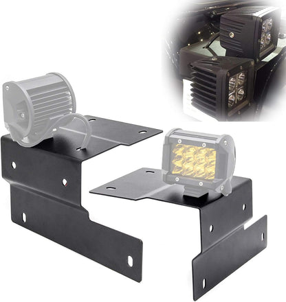 4X4WAVERS A-Pillar Offroad Light Mounting Brackets - Lower Windshield - Jeep Wrangler JL/JLU/Gladiator-JT 2018+