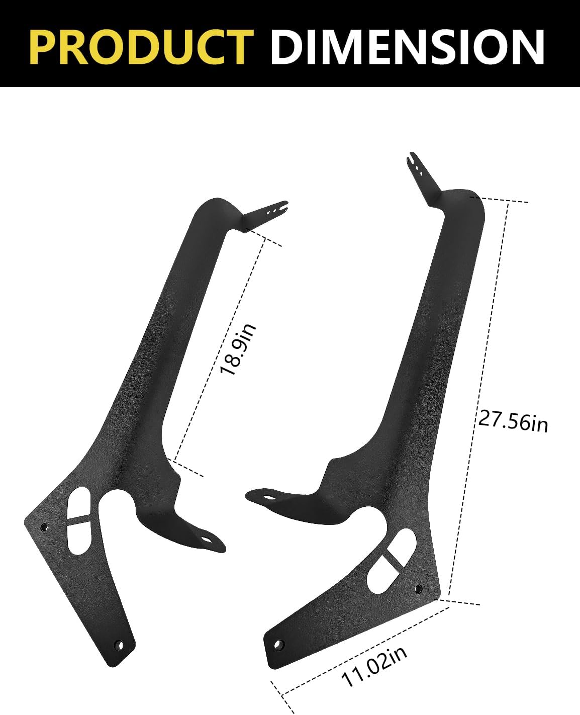 4X4WAVERS 50" Light Bar Windsheild Mounting Brackets (without A pillar) - Jeep Wrangler JL/JLU/Gladiator-JT 2018+