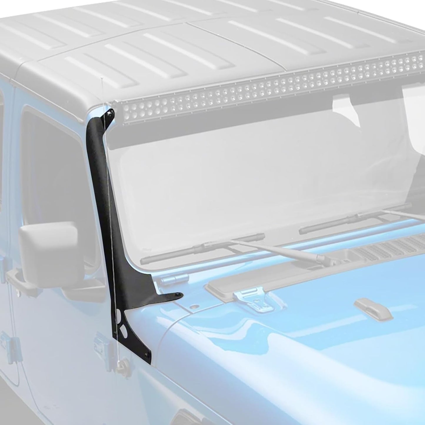 4X4WAVERS 50" Light Bar Windsheild Mounting Brackets (without A pillar) - Jeep Wrangler JL/JLU/Gladiator-JT 2018+