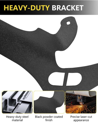 4X4WAVERS 50" Light Bar Windsheild Mounting Brackets (without A pillar) - Jeep Wrangler JL/JLU/Gladiator-JT 2018+