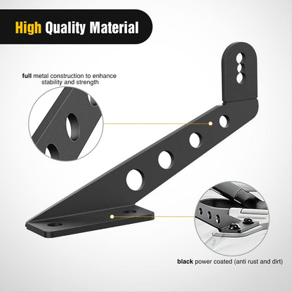 4X4WAVERS Straight Work Light Bar Hood Mounts Bracket Kit - 32 inch - Jeep Wrangler JL/JLU/4XE/Gladiator-JT 2018+