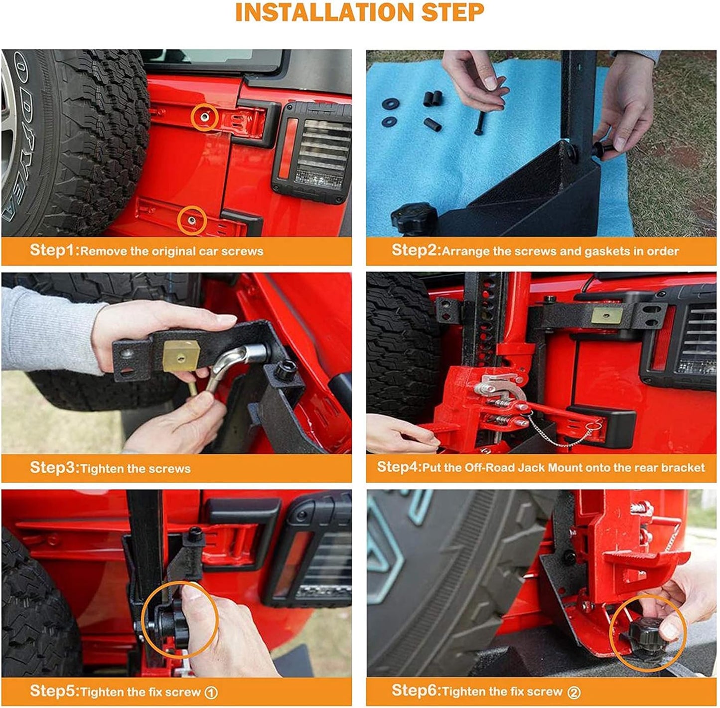 4X4WAVERS Hi-Lift Jack Mount Holder Tailgate Bracket - Jeep Wrangler JL/JLU/4XE 2018+ - 4X4 WAVERS