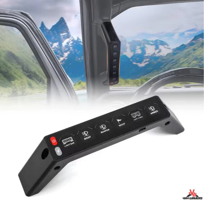 4X4Wavers Grab Handle 6 Gang Switch Panel - Jeep Wrangler JL/JLU/4XE/Gladiator-JT 2018-2023