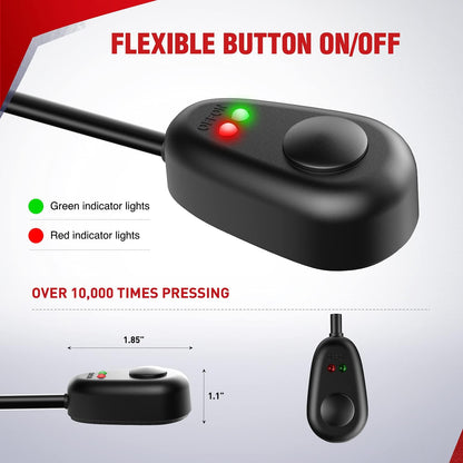 4X4Wavers 16AWG DT Connector Wiring Harness Kit Led Light Bar 12V on Off Switch Power Relay Blade Fuse for Off Road Lights Led Work Light-2 Leads