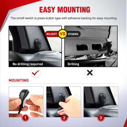 4X4Wavers 16AWG DT Connector Wiring Harness Kit Led Light Bar 12V on Off Switch Power Relay Blade Fuse for Off Road Lights Led Work Light-2 Leads