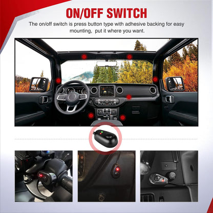 4X4Wavers 16AWG DT Connector Wiring Harness Kit Led Light Bar 12V on Off Switch Power Relay Blade Fuse for Off Road Lights Led Work Light-2 Leads