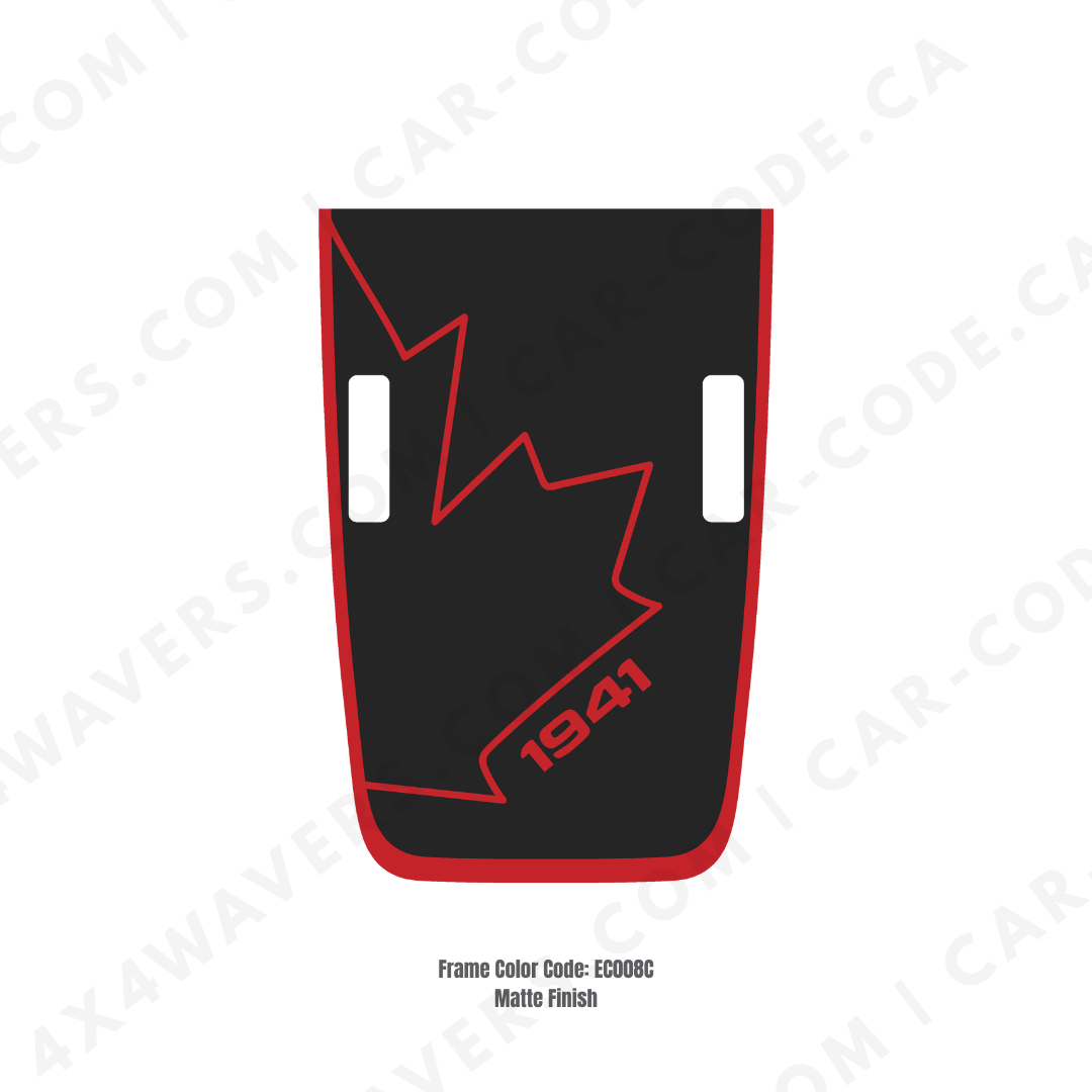 4x4wavers CANADA 1941 Decal Sticker Kit for JL Rubicon Hood – Vinyl Car Decals for Jeep Wrangler Models – Made in Canada - 4X4 WAVERS