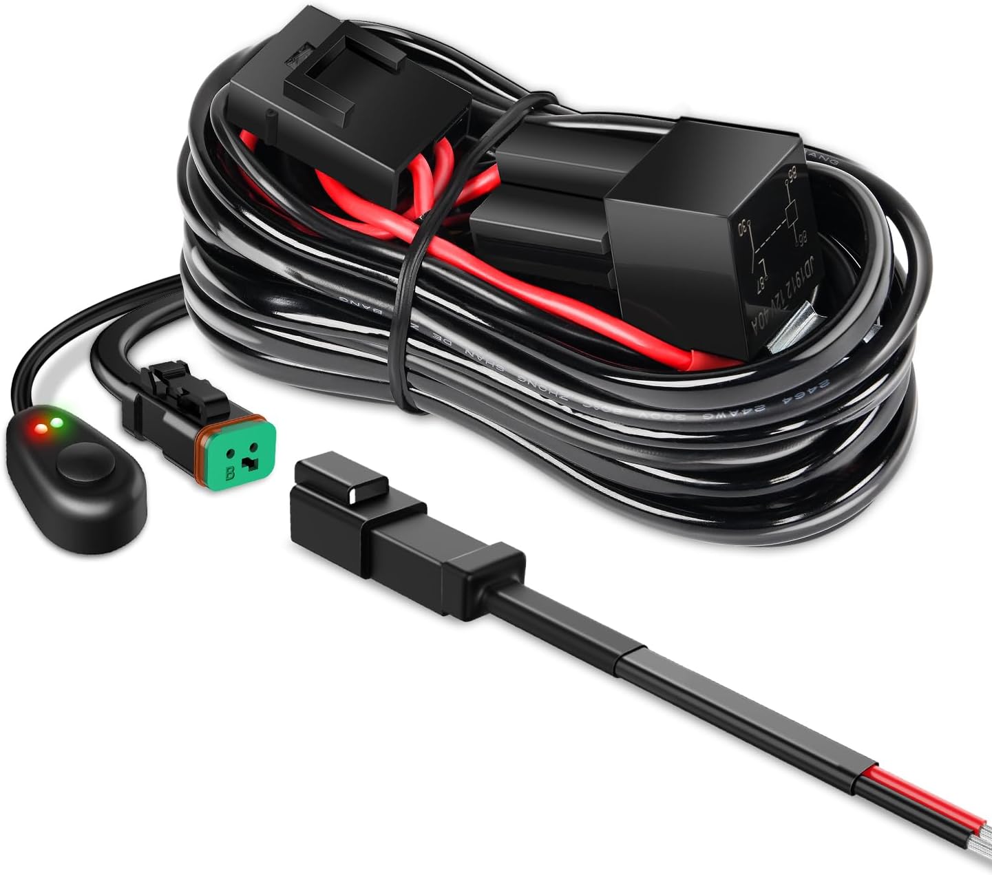 4X4Wavers 14AWG DT Connector Wiring Harness Kit Led Light Bar - 4X4 WAVERS