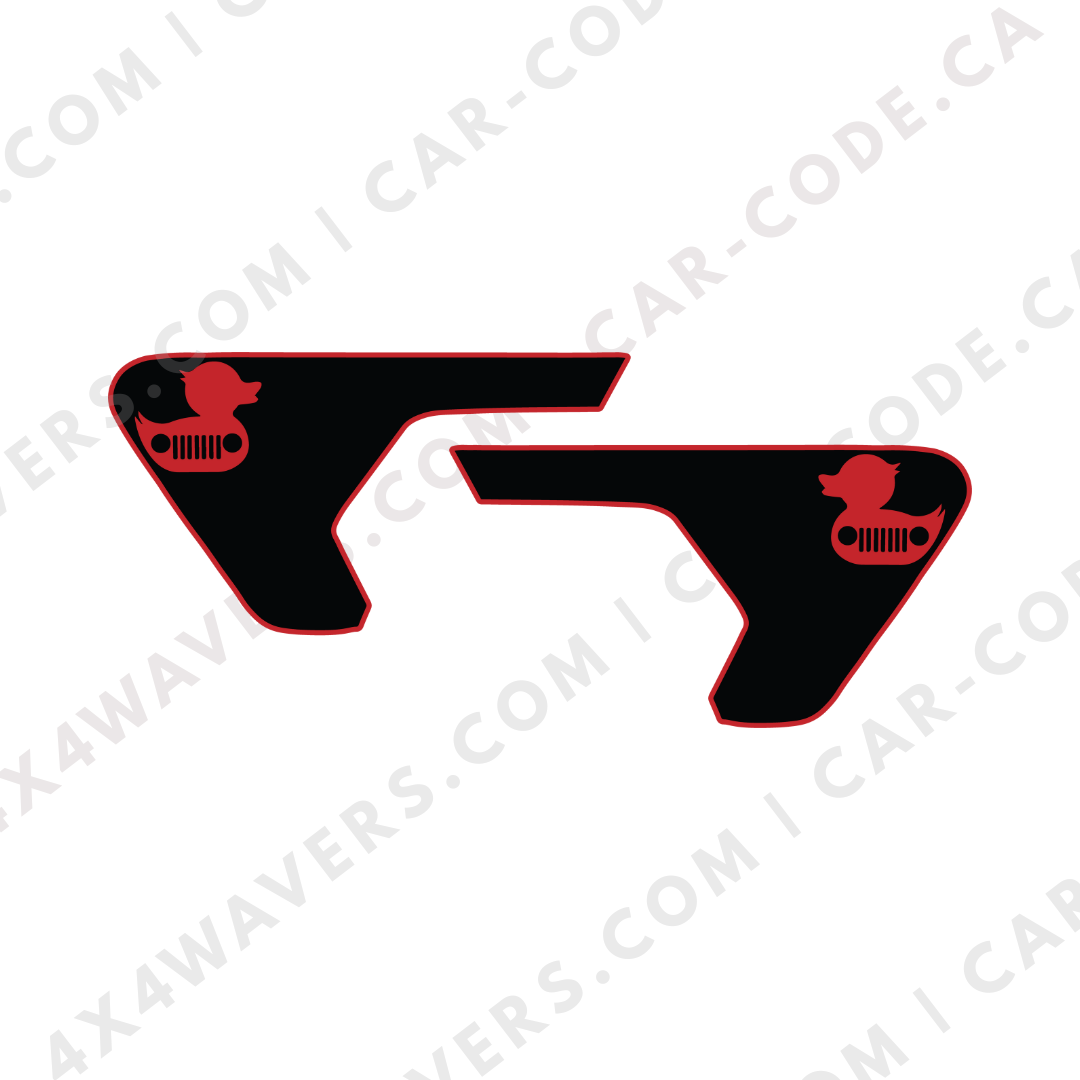 CARCODE Fender Insert Decal/Sticker - Duck Graphic Kit - For Jeep Wrangler/Gladiator JL/JLU/JT 2018+ - Premium Vinyl