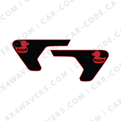 CARCODE Fender Insert Decal/Sticker - Duck Graphic Kit - For Jeep Wrangler/Gladiator JL/JLU/JT 2018+ - Premium Vinyl