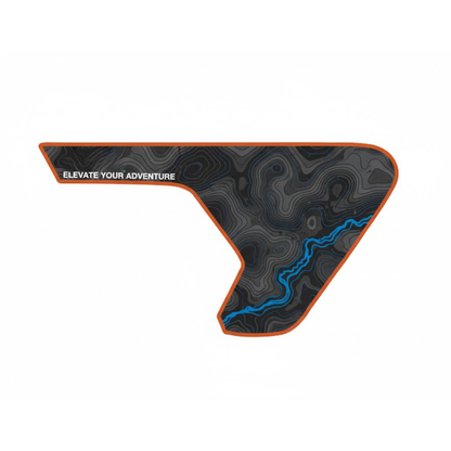 CARCODE Fender Insert Decal/Sticker - Topography River Graphic Kit - For Jeep Wrangler/Gladiator JL/JLU/JT 2018+ - Premium Vinyl