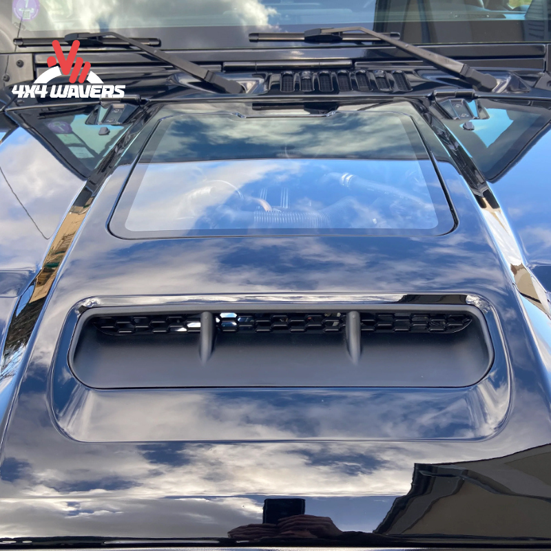 4x4wavers Hood - Capsule Style with transparent window for Engine - 4X4 WAVERS