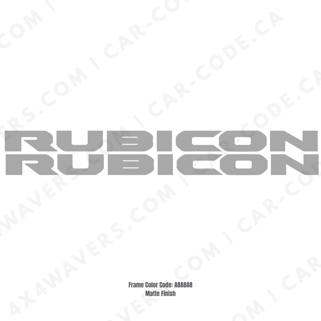 4x4wavers Rubicon Style Decal Sticker Kit for Hood Sides – Vinyl Car Decals for Jeep Wrangler Models – 2x Rubicon Decals – Made in Canada - 4X4 WAVERS