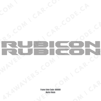 4x4wavers Rubicon Style Decal Sticker Kit for Hood Sides – Vinyl Car Decals for Jeep Wrangler Models – 2x Rubicon Decals – Made in Canada - 4X4 WAVERS