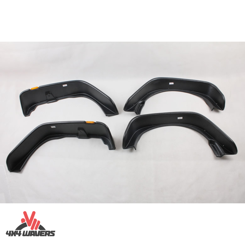 4x4wavers Tubular Fender Flares with side turn signal light (Front & Rear) - 4X4 WAVERS