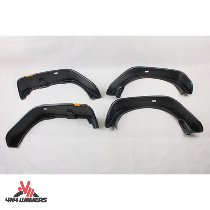 4x4wavers Tubular Fender Flares with side turn signal light (Front & Rear) - 4X4 WAVERS