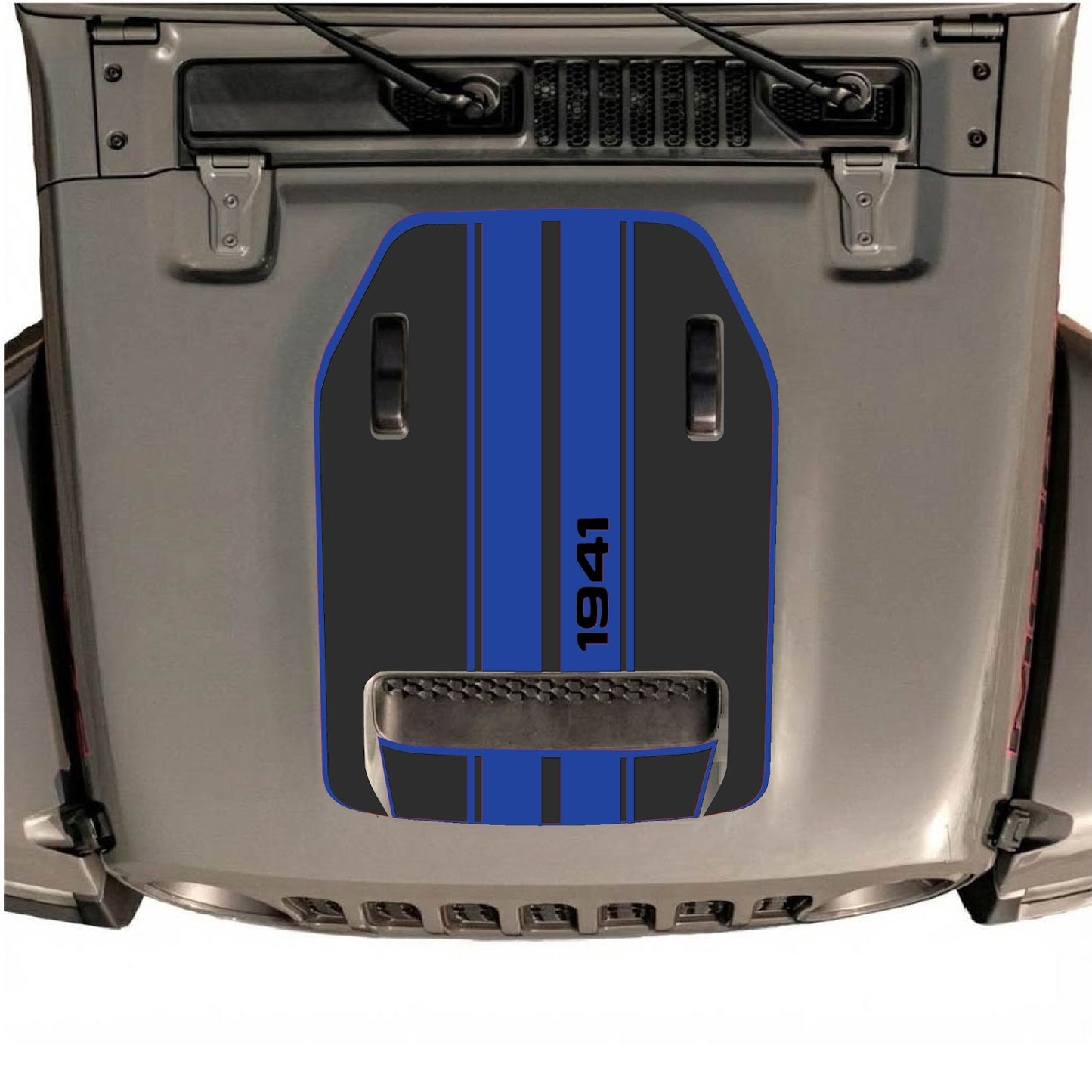 CarCode hood decal for Jeep Wrangler JL/JLU Rubicon 392 and JT Gladiator Mojave, style #07, designed for 2020-2026 models.