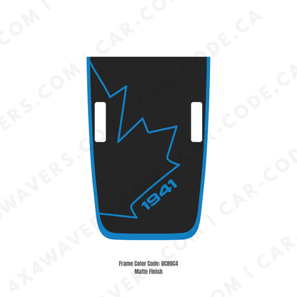 4x4wavers CANADA 1941 Decal Sticker Kit for JL Rubicon Hood – Vinyl Car Decals for Jeep Wrangler Models – Made in Canada - 4X4 WAVERS