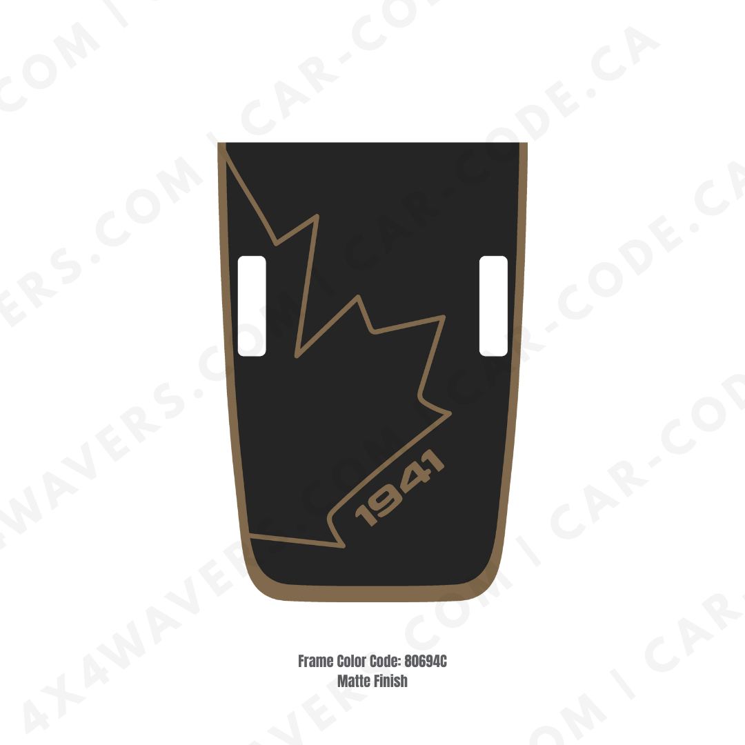 4x4wavers CANADA 1941 Decal Sticker Kit for JL Rubicon Hood – Vinyl Car Decals for Jeep Wrangler Models – Made in Canada - 4X4 WAVERS