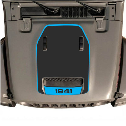CarCode hood decal for Jeep Wrangler JL/JLU Rubicon 392 and JT Gladiator Mojave 2020-2026, style #63, bold graphic design.
