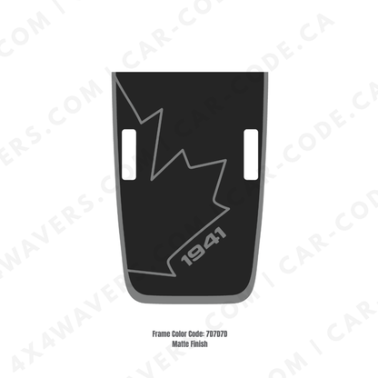 4x4wavers CANADA 1941 Decal Sticker Kit for JL Rubicon Hood – Vinyl Car Decals for Jeep Wrangler Models – Made in Canada - 4X4 WAVERS