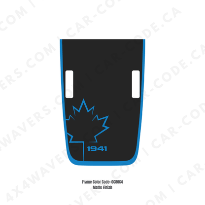 Hood Decal Sticker – CANADA 1941 Style Kit – for JL/JLU/JT/4XE Rubicon Hood – Made in Canada