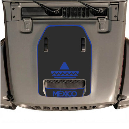 CarCode hood decal for Jeep Wrangler JL/JLU Rubicon 392 and JT Gladiator Mojave 2020-2026, style #15, shown on vehicle hood.