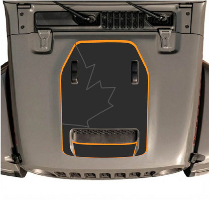 CarCode hood decal for Jeep Wrangler JL/JLU Rubicon 392 and JT Gladiator Mojave 2020-2026, style #82, shown on vehicle hood