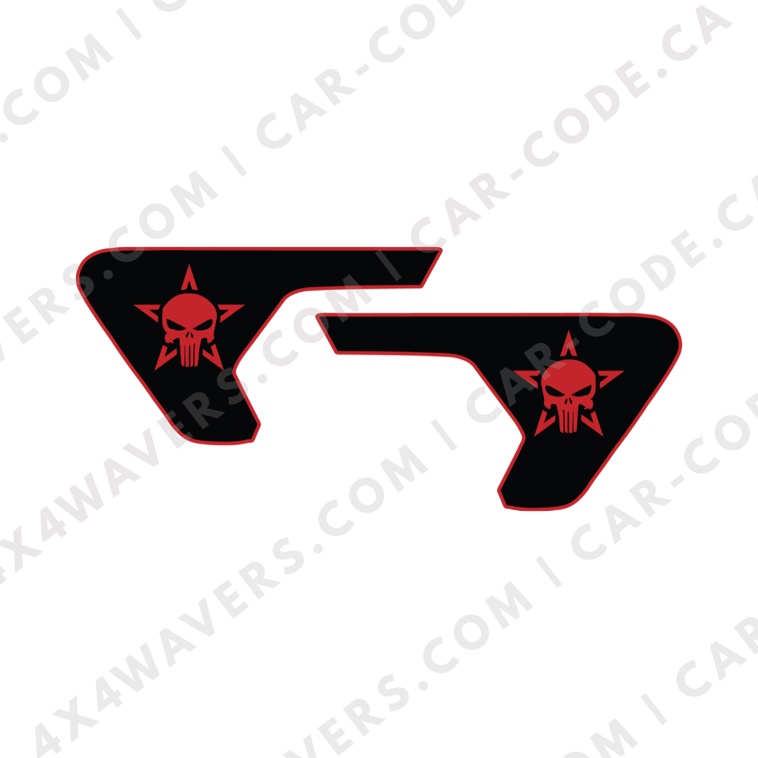 CARCODE Fender Insert Decal/Sticker - Star Graphic Kit - For Jeep Wrangler/Gladiator JL/JLU/JT 2018+ - Premium Vinyl