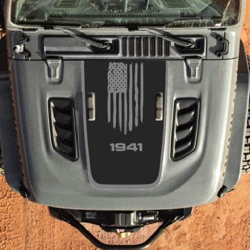 Hood Decal for Jeep Wrangler JL JLU Gladiator JT Rubicon Hood 2018+ Style #33