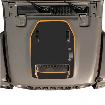 CarCode hood decal for Jeep Wrangler JL/JLU Rubicon 392 and JT Gladiator Mojave, style #97, on vehicle hood