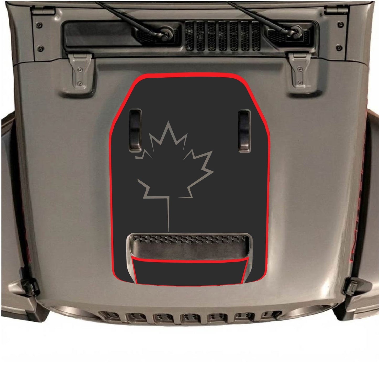 CarCode hood decal featuring bold style for Jeep Wrangler JL/JLU Rubicon 392 and JT Gladiator Mojave 2020-2026